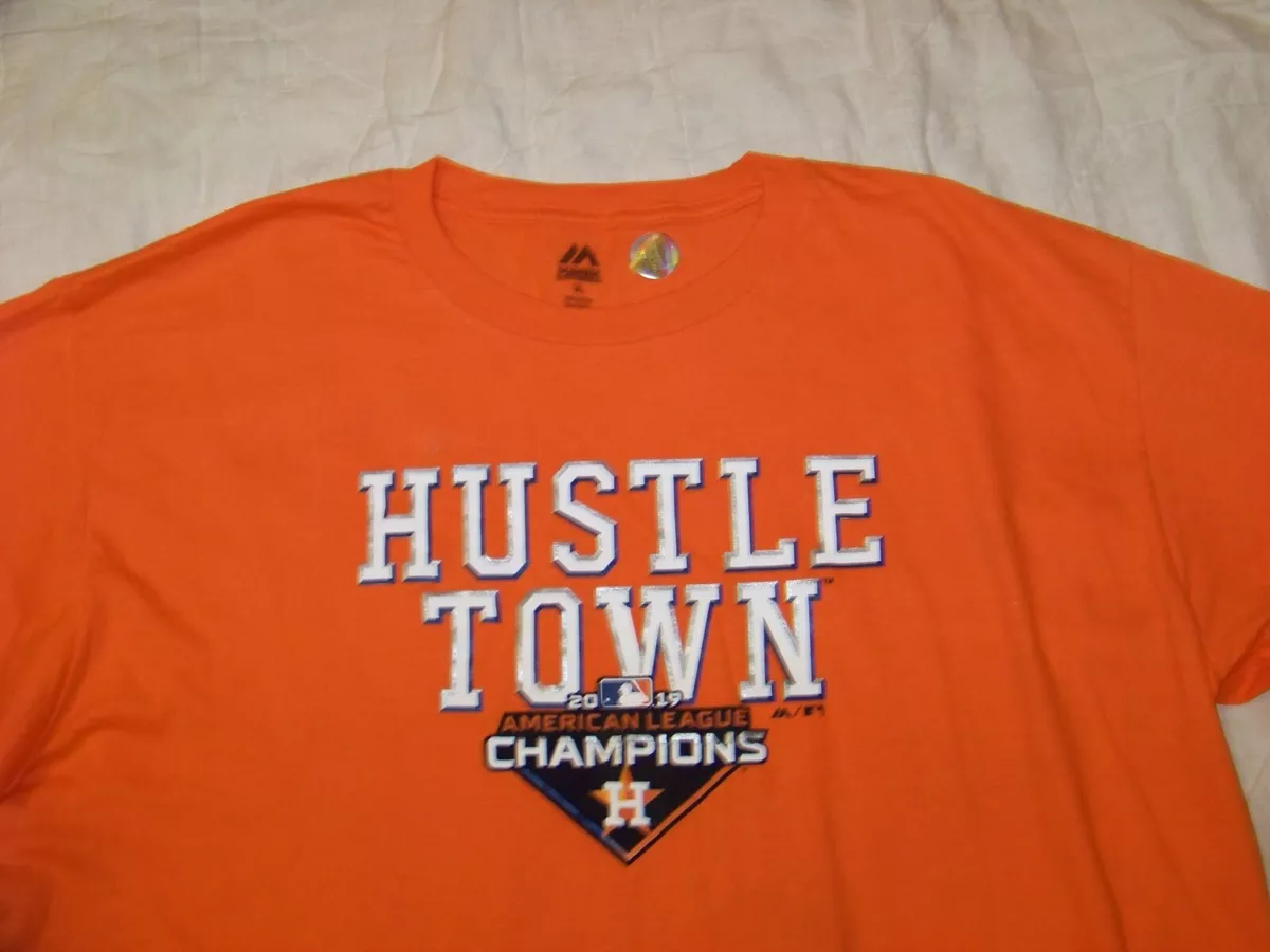 AdultAdult Majestic Majestic Houston Astros T-Shirt - Hustle Town - XL -  Orange