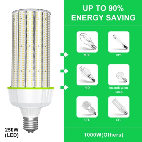 250W Industrial LED Corn Light Bulbs DLC Listed E39 Base Replace 1000W HID 6k - Picture 6 of 12