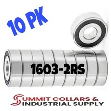 1603-2RS rubber seals bearing 1603-rs ball bearing 5/16"x7/8"x11/32" (10 PK)