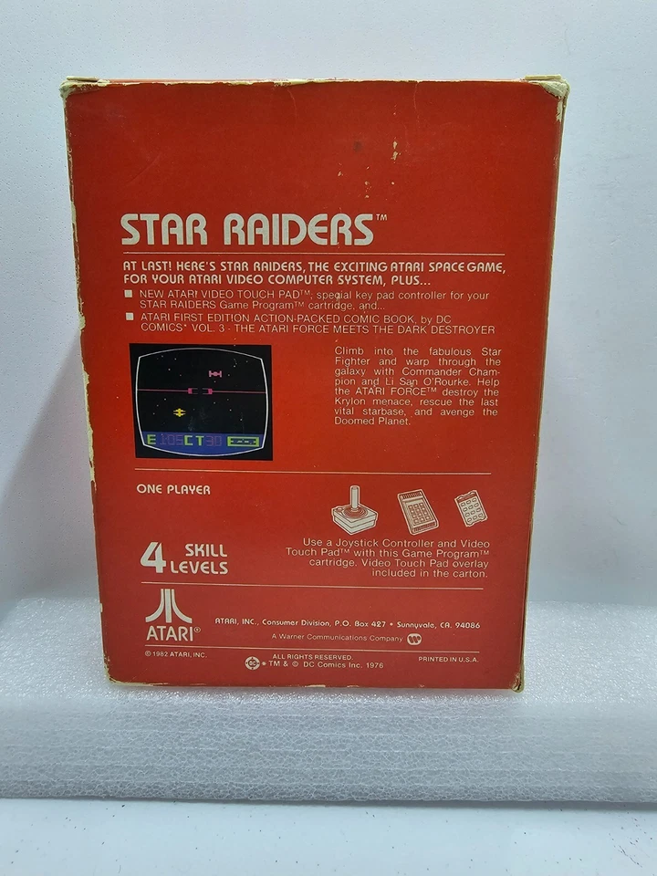Star Raiders (Atari 2600, 1982) main box opened, controller unused Game Sealed! - Image 4 of 4