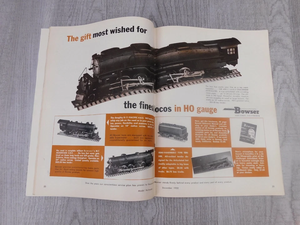 Model Railroader DEC 1952 Vol. 19 No. 12 Trains Hobbies Mancave Vintage Magazine - Image 4 of 4