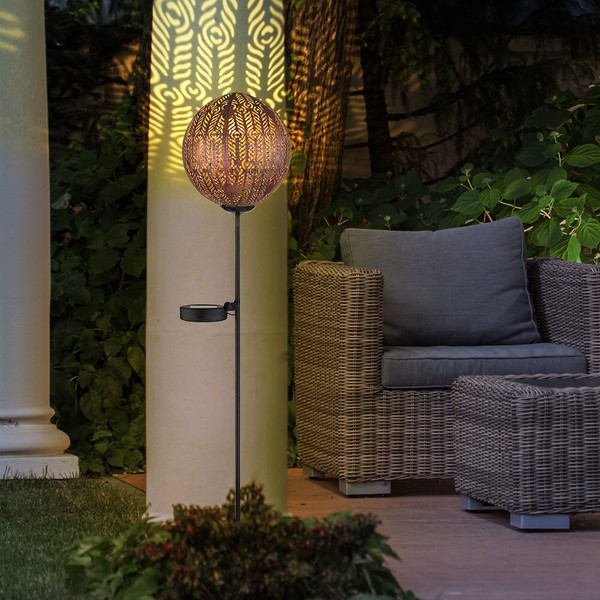 Steckleuchte AußEnleuchte Solarlampe Orientalisch Kupfer Led Gartendeko H 90 Cm-image