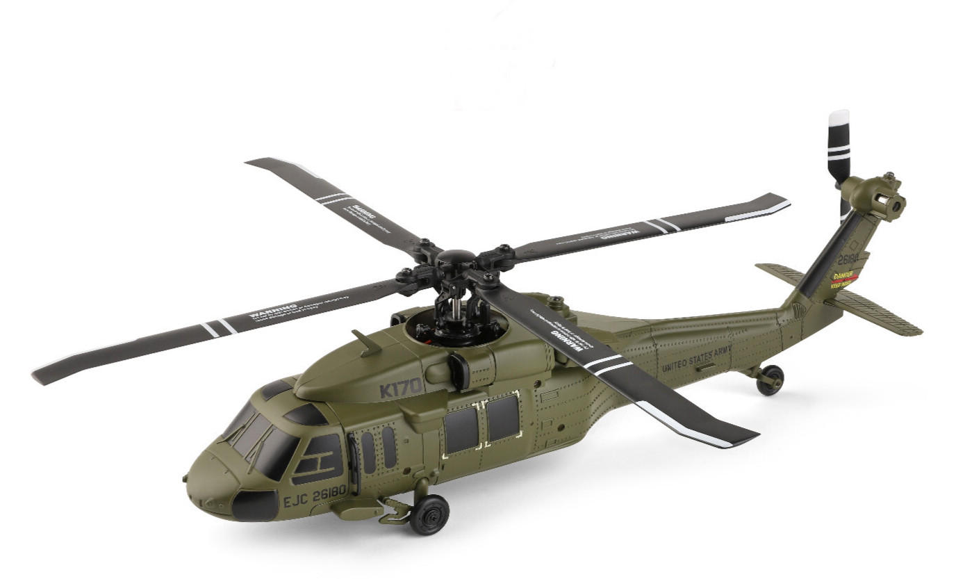 RC Micro HELICOPTER 4 Blade UH60 BLACK HAWK W/ Gyro Brushless 2.4ghz-RTF-