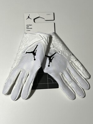 Nike Jordan Jet 7.0 Football Receiver Gloves Magnigrip Mens Size L White New | eBay