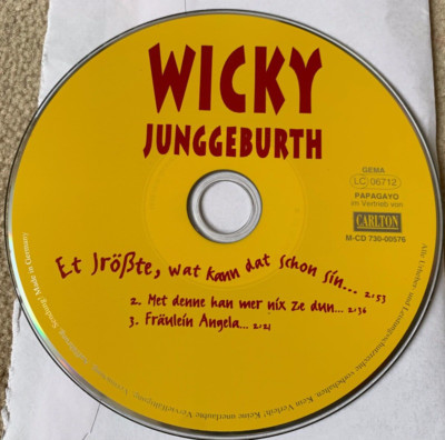 CD:  Wicky Junggeburth -''Et Größte, wat kann dat schon sin..'' ''Fräulein Angela''
