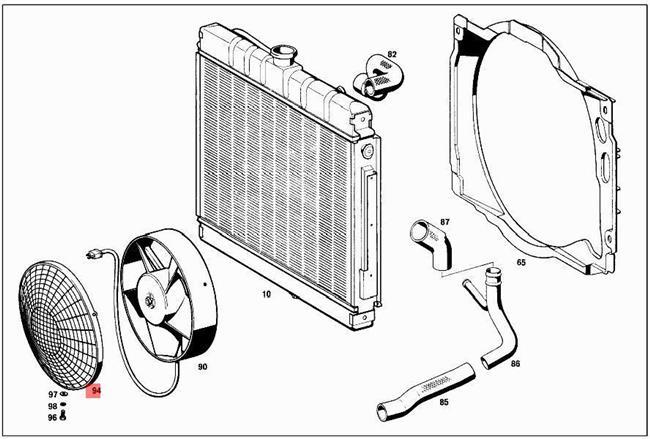 MERCEDES Genuine Plastic Protective Fan Guard A0005030801 for sale  