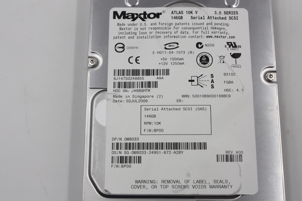 (未使用･未開封品)　DELL 146GB 10000RPM 3.5インチ 内蔵型 SAS HDD M8033 マウンタ付 kmdlckf Dell (0M8033) for sale online | eBay