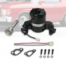 Black Aluminum Electric Water Pump High Volume 35 Gpm Fits Ford Sbf 289 302 351w