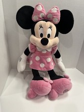Minnie Mouse Plush Doll Toy Disney Store Soft Stuffed Authentic Pink 20 Inches