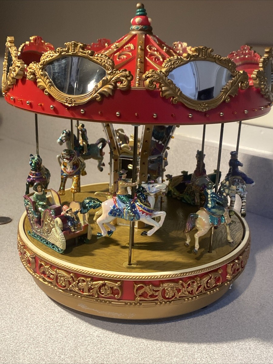 Mr. Christmas Gold Label Marquee Merry Go Round Carousel #24010-W