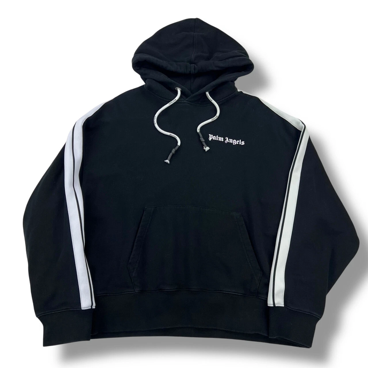 Felpa nera con cappuccio Palm Angels