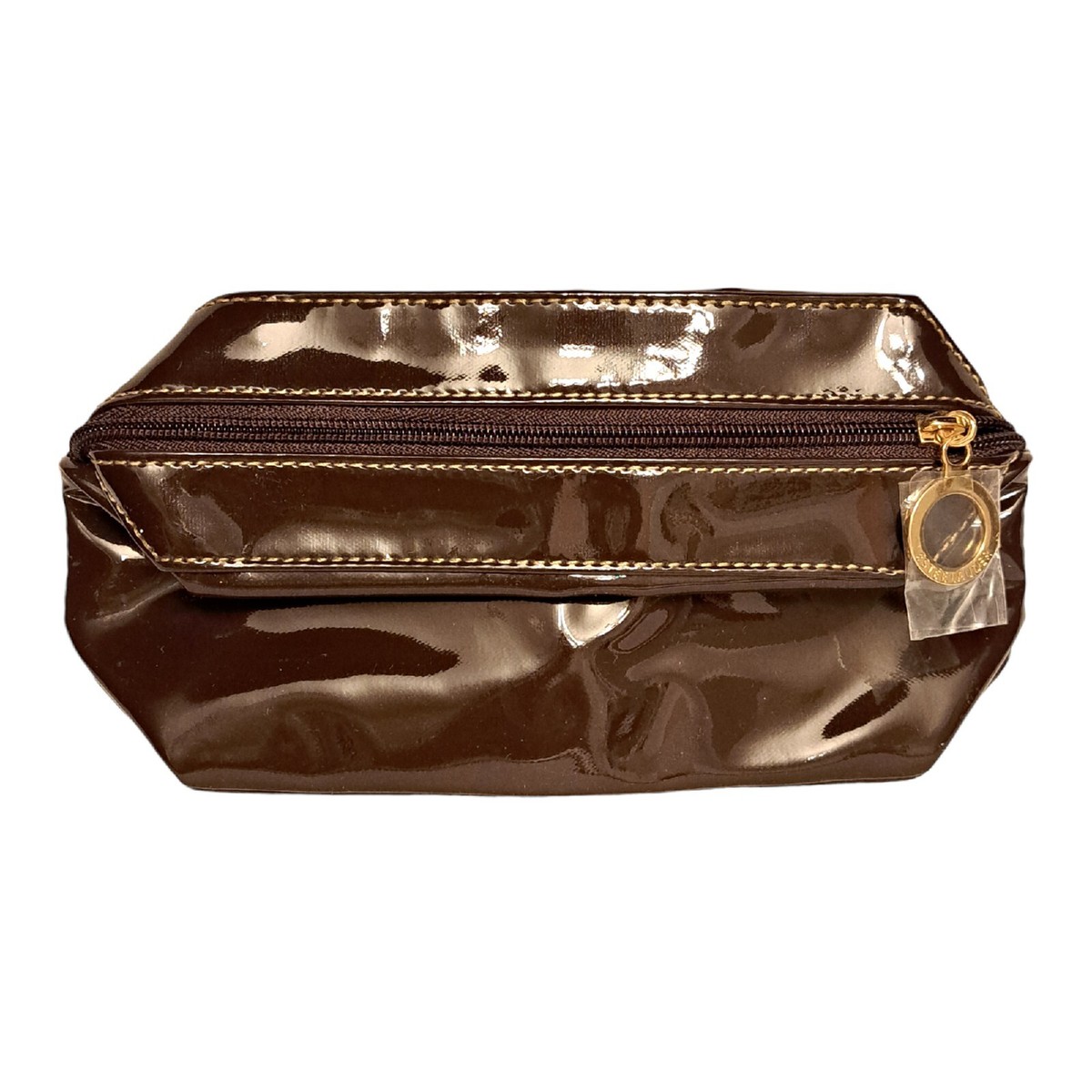 NEW Estee Lauder Cosmetic Bag Travel Glam Bag Black Solid Brown