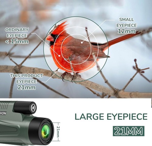12x56 High Definition Monocular Telescope Smartphone Adapter+Tripod BAK4 Pr - Picture 4 of 7