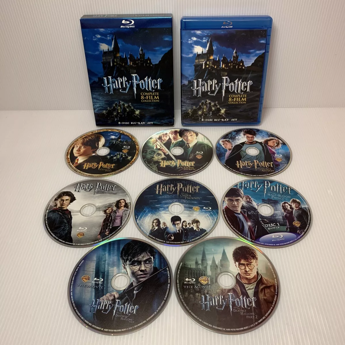 Harry Potter: Complete 8-Film Collection (8 Blu-Ray Disc, 2011) w/ Slipcover