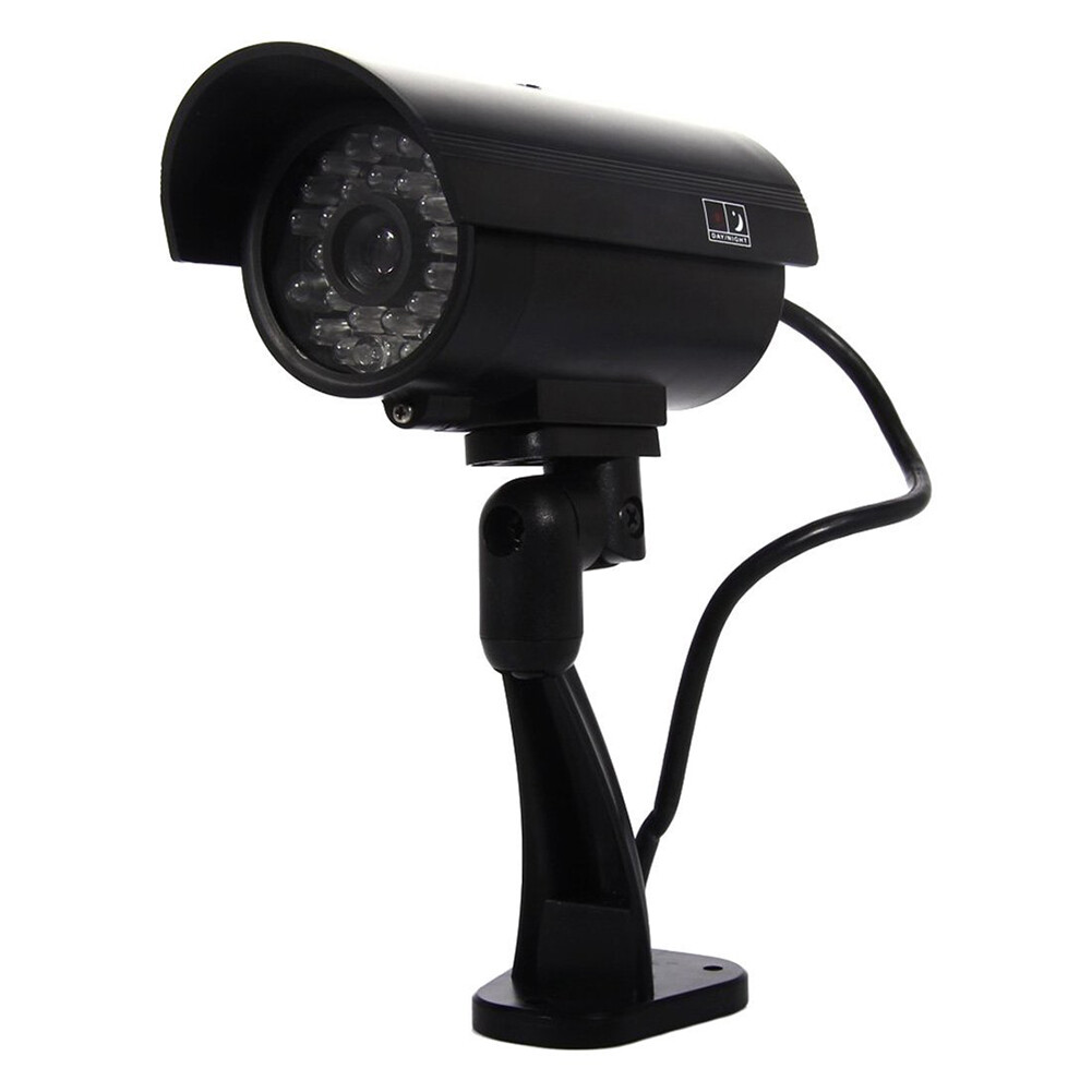 Dummy security camera realistic angle adjustable blinking outdoor