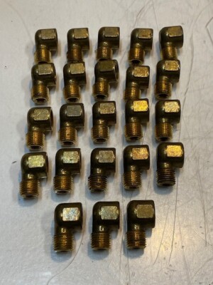 23 Qty of 90 Degree Female x Male Elbow Fittings 1-1/8'' L 14mm Thread (23 Qty)
