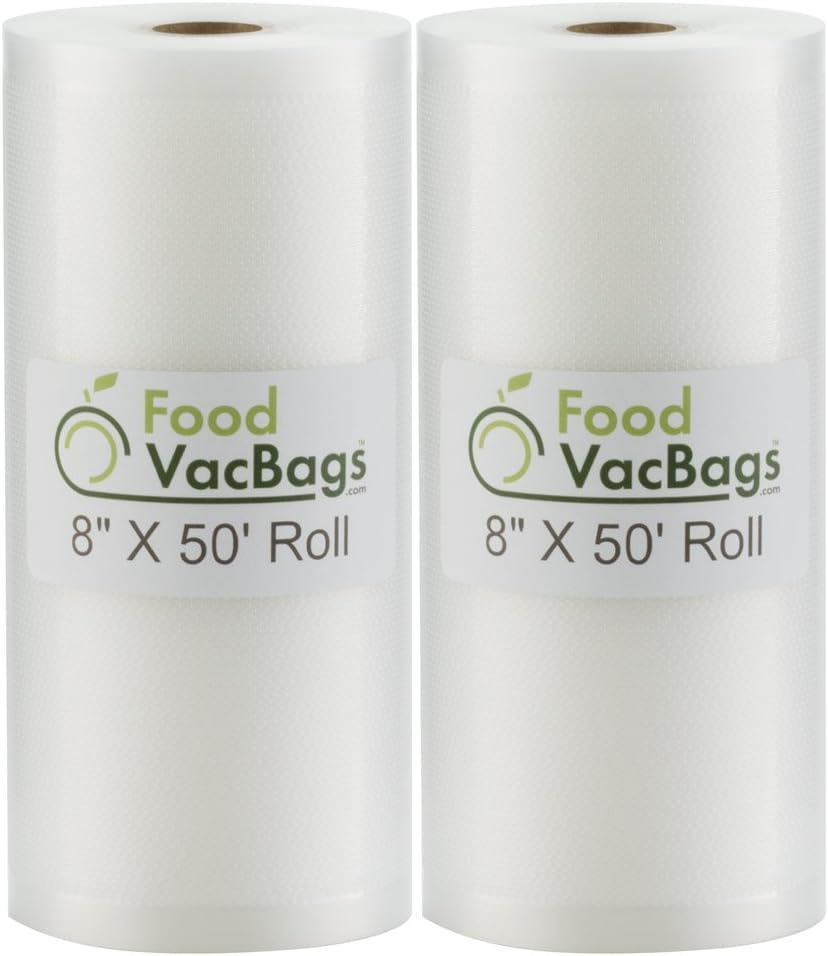 2 Rolls 8Inchby50Foot Vacuum Food Sealer Bags Compatible with