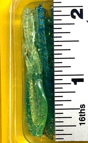 2 PACKS Johnson Crappie Buster 2" Shad Tube Chart Blue Glitter 8ct CBSTB2-PBSC - Picture 13 of 21