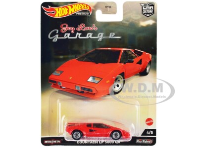LAMBORGHINI COUNTACH LP 5000 QV RED DIECAST MODEL BY HOT WHEELS