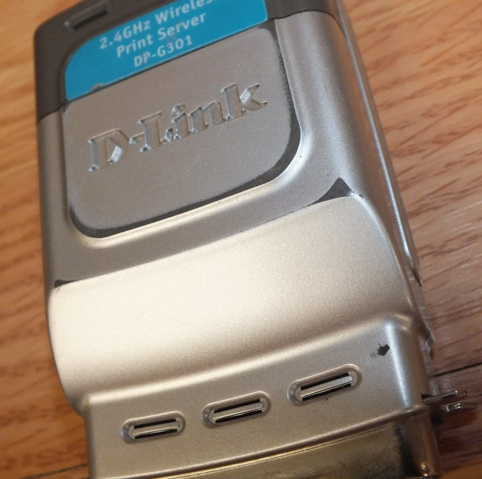 Genuine D-Link (DP-G301) 2.4 GHz Wireless Print Server with Power Supply *READ* - Image 4 of 4