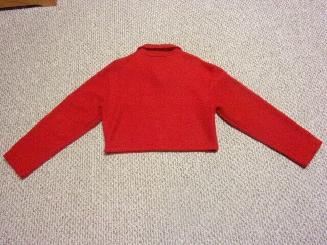 In Charge Red Fleece Jacket Cropped Juniors Medium - image 6