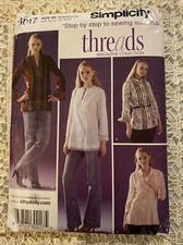 Misses Petite Tunic with Front and Trim Variations Simplicity 4017 Size 14-22