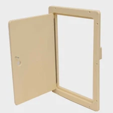 Parker Boat Transom Access Door 253290 | 19 x 14 Inch Cream Starboard