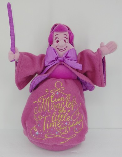 Disney Cinderella Fairy Godmother Wisdom Series Pink 13" Plush Limited Release