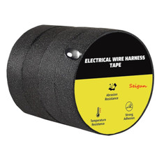 4 Rolls Wire Loom Harness Tape, Wiring Harness Cloth Tape, Black Adhesive Fab...