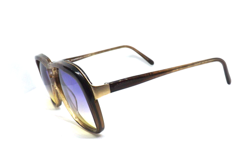 Lunettes de Soleil Homme Femme Vintage Âge 80 Made IN Italy Brumeux Pierre Leroc - Photo 3 sur 5