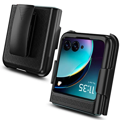 NAGEBEE For Motorola Moto Razr 2023 2024 2025 Razr+ Plus Ultra Holster Belt Clip Case