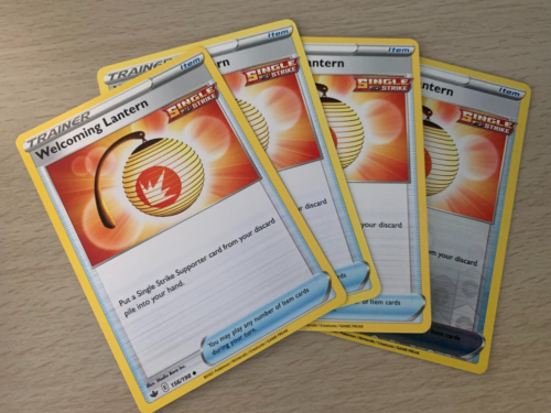 Pokemon 4x Welcoming Lantern 156/198 Trainer Cards Chilling Reign - Playset - Picture 1 of 1