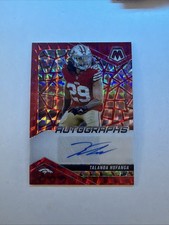 2025 Panini Mosaic Talanoa Hufanga Auto Autograph Red Prizm SP /199