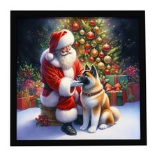 Moments with Santa Framed Metal Print