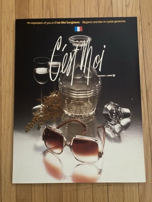 Vintage 1970s sunGlasses Bausch & Lomb Original Print Ad 11x15  c est moi poster
