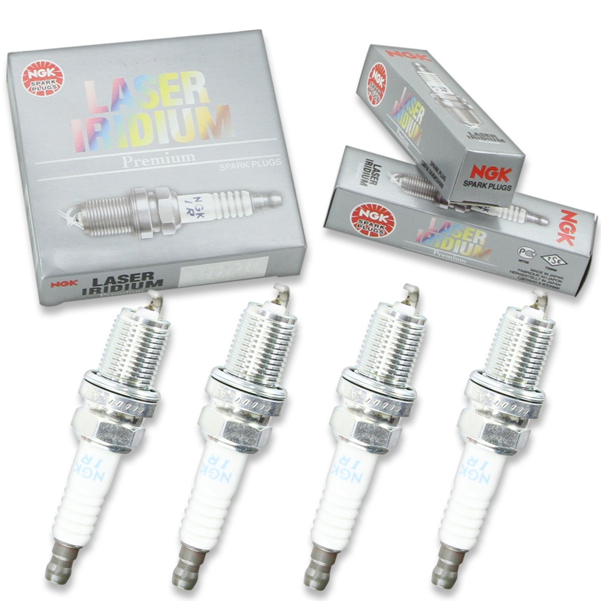 4 pcs NGK Laser Iridium Spark Plugs for 1995-1999 Dodge Avenger 2.0L L4 - iq