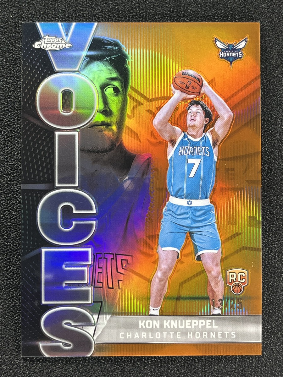 2025-26 Topps Chrome Kon Knueppel #VS-9 Orange Refractor Voices Rookie RC /25