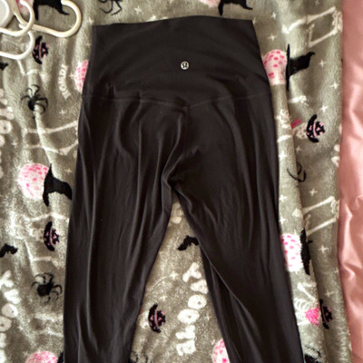 lululemon align Grey Solid High-Rise Ankle Leggings Size 2 Inseam 31 in