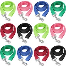 12 Pieces Long Training Leash for Dogs Bulk Nylon Puppy Chain Leash for Small...