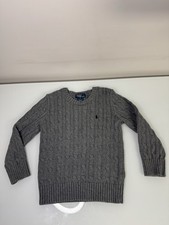Polo Ralph Lauren Toddler Youth Cable Knit Sweater Size 5 Gray Pullover
