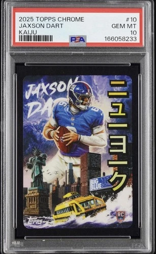 2025 TOPPS CHROME KAIJU #10 JAXSON DART PSA 10