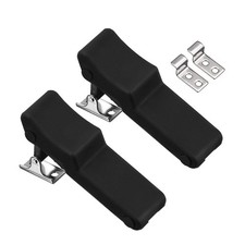 Flylin 2Pcs Front Storage Rack Rubber Latch Flexible Draw Black