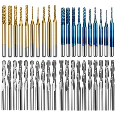 40pcs Twotrees Four Milling Cutter Combination Set End Mills CNC Router Bits for