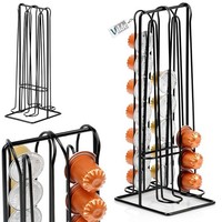Kapselhalter FüR 32 Nespresso Kapseln Schwarz Metall KapselstäNder Vilde 229127