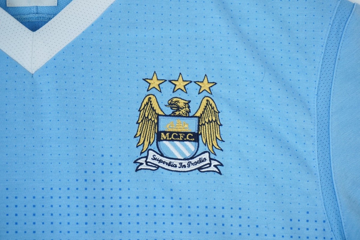 UMBRO cityboyfc サッカー　マンチェスター　アルゼンチン　ブルー Vintage Umbro Manchester City FC Blue Soccer Jersey Men's Size 42