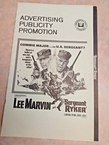 1968 UNIVERSAL- SERGEANT RYKER W/ LEE MARVIN. - PRESSBOOK