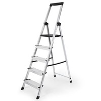 Aluleiter Haushaltsleiter Klappleiter 5 Stufen Trittleiter Stehleiter Bis 150KG