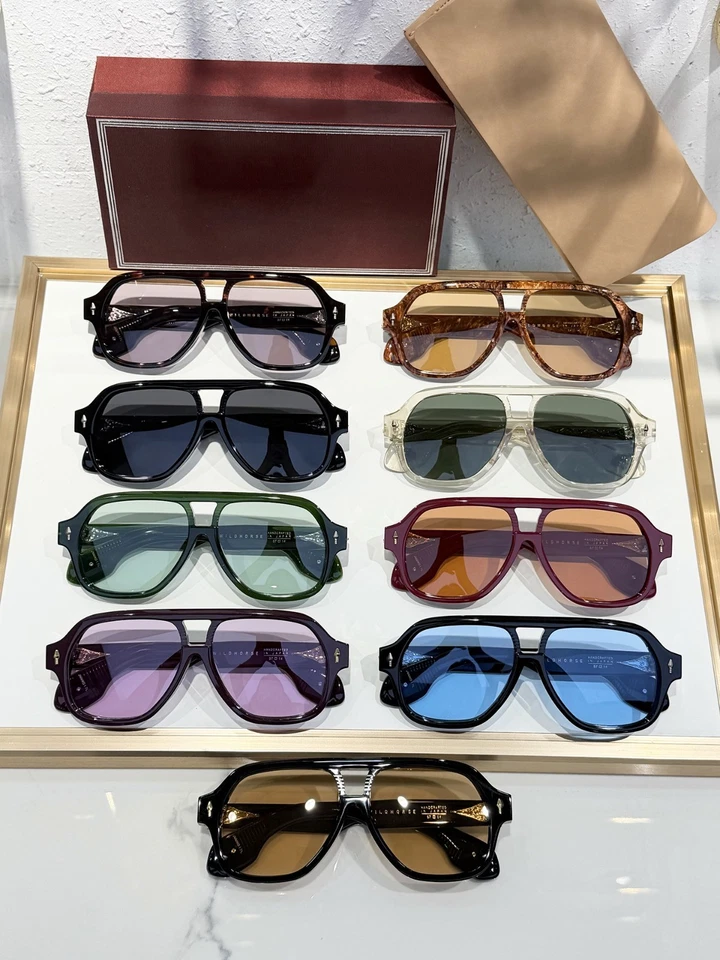 Gafas de sol cuadradas hechas a mano de lujo WILDHORSE JACQ para hombre + mujer, protección solar Foto 4 de 4
