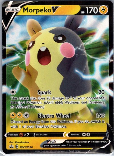 Morpeko V SWSH056 Holo Promo Sword & Shield Promo Pokemon Lightly Played