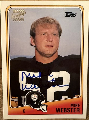 Mike Webster #4 card from 1997 Topps Hall of Fame Autograph